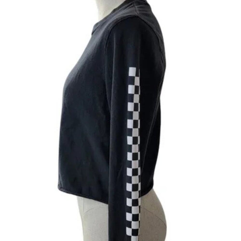 Vans Sweatshirt Medium Long Sleeve Cropped - Picture 3 of 8